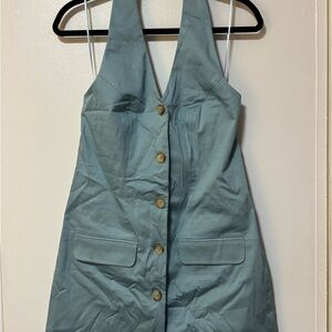 Abercrombie & Fitch Teal Button-Down Mini Dress